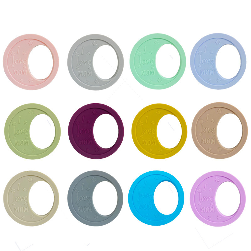

New Round Soothers Hollow Moon Star Shape Baby Teether Soft Food Grade Silicone Teething Toys for Infant Chewing Shower Gift