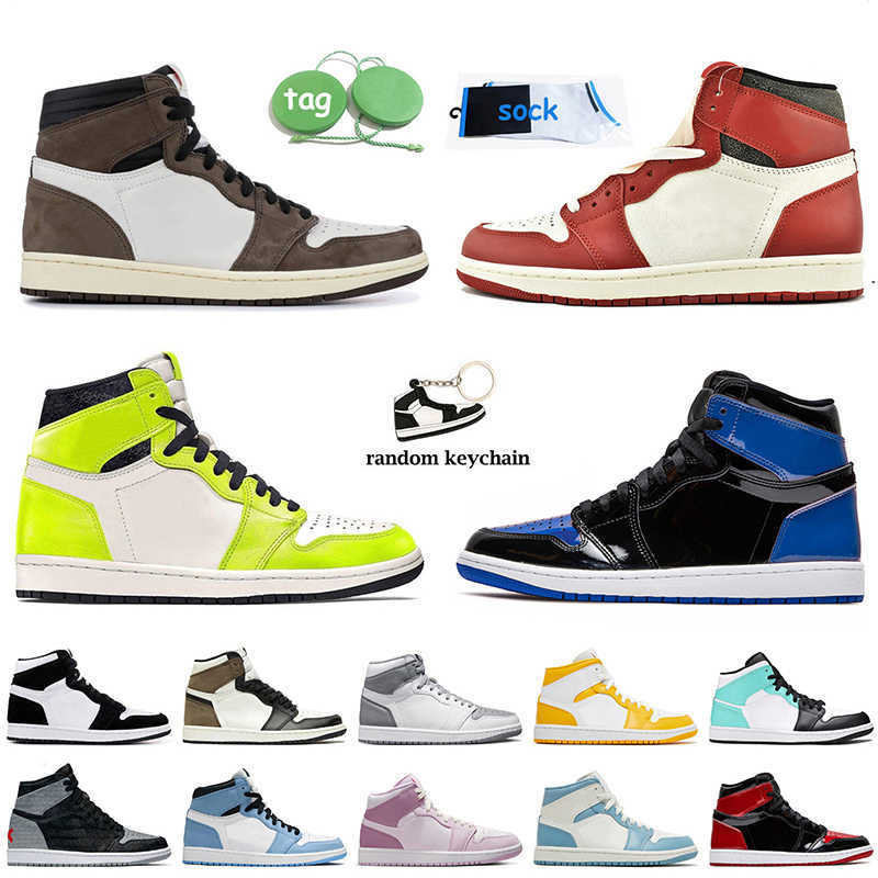 

2022 Jumpman 1 1s Basketball Shoes s J1 Chicago Reimagined Visionaire Patent Royal Blue Bred Tropical Twist Stealth Sports, C13 visionaire 36-46