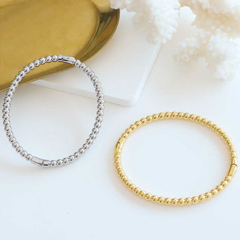 

Bracelet Chain Amaiyllis 18k Gold Fashion Lucky Bead Bangle Light Luxury Personality Jewelry for Female Gift
