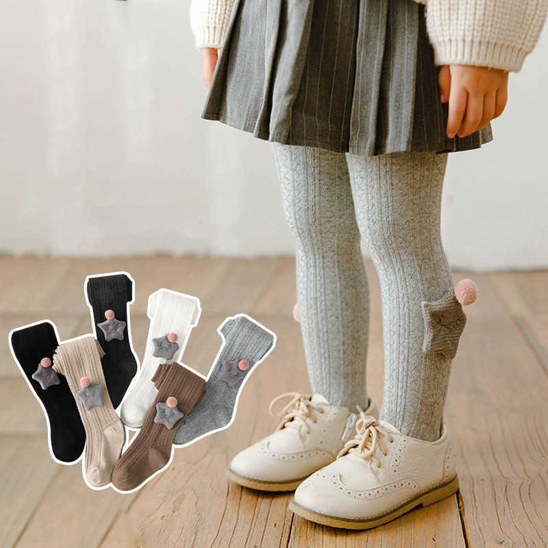 

Socks Spring Autumn Kids Baby Girls Tights Cotton Stockings Cartoon Star Pantyhose Patchwork Tights Pantyhose for Children Girls 2-6Y T221104, Color as picture