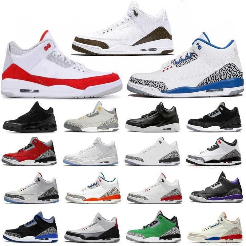 

New Jumpman Men 3s Basketball Shoes 3 Mocha Pine Green Racer Blue Rust Cool Grey Fragment Black Cat Women Mens Tinker Outdoor Trainers, C44 infrared 23
