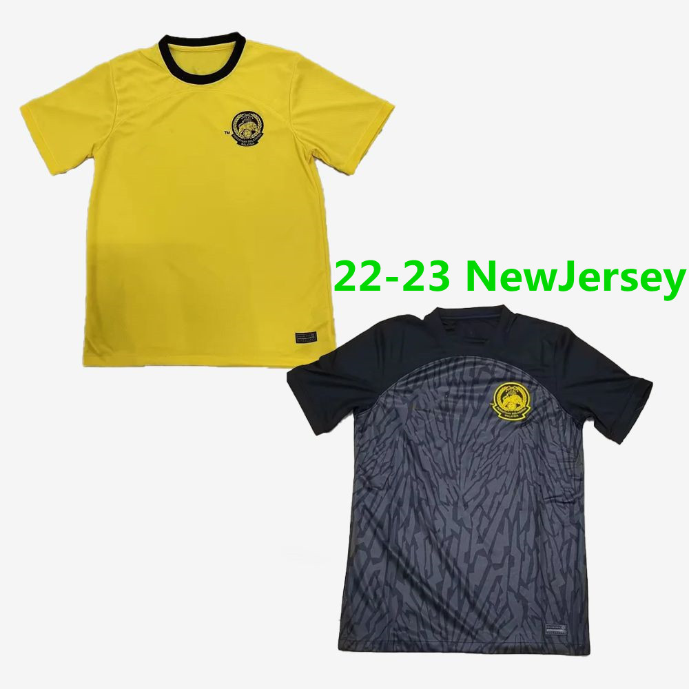 

2022 2023 Malaysia national team Soccer Jerseys 22/23 Malaysia Home Yellow Away Black Safawi Rasid Norshahrul Ldlan Talaha Men football shirt uniform