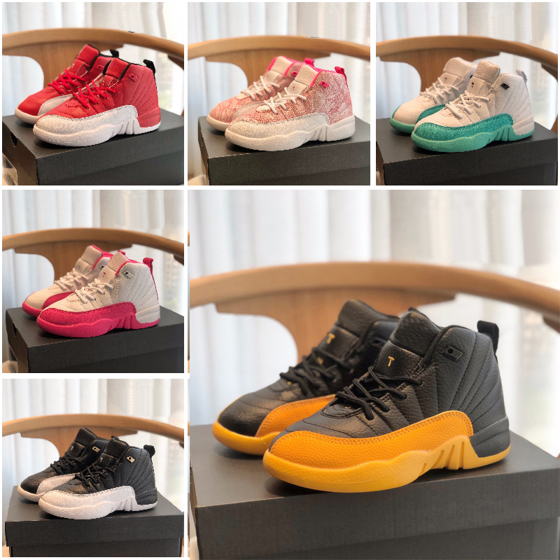 

Children Boys Girl Jumpman 12 12S Xii Taxi Basketball Shoes Child 12 Black Deadly Pink Gym Red Athletic Sneakers Kid shoe XII Toddler Children Sport Sneaker Trainer, Other