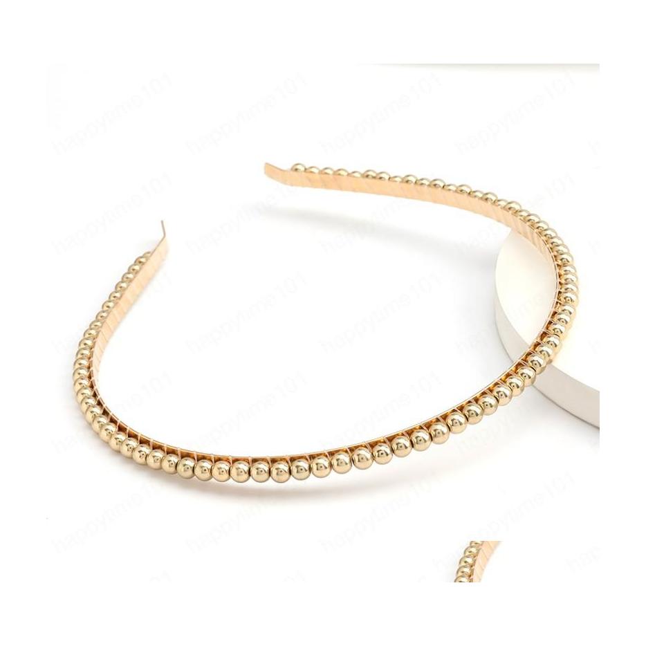 

Headbands Fashionable Simple Alloy Ccb Bead Hairband Lady Personality Party Headbands Temperament Jewelry Hair Accessories Drop Deli Dhtj4