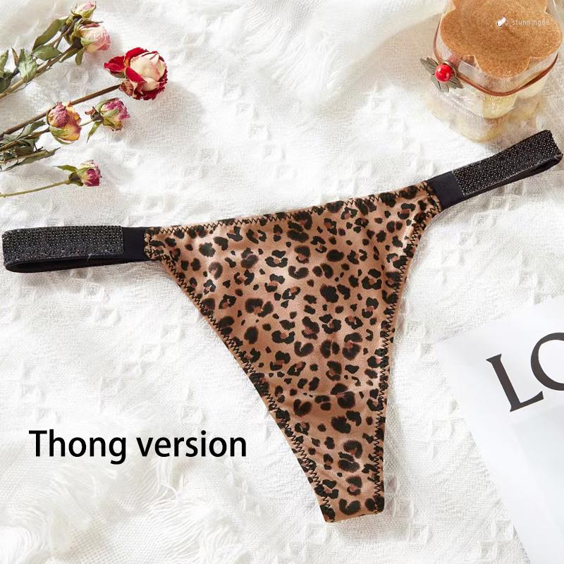 

Women's Panties Wholesale Rhinestone Lingerie Women's Underwear Thong G-String Silk Traceless T-Back Sexy Briefs Seamless, Navy blue