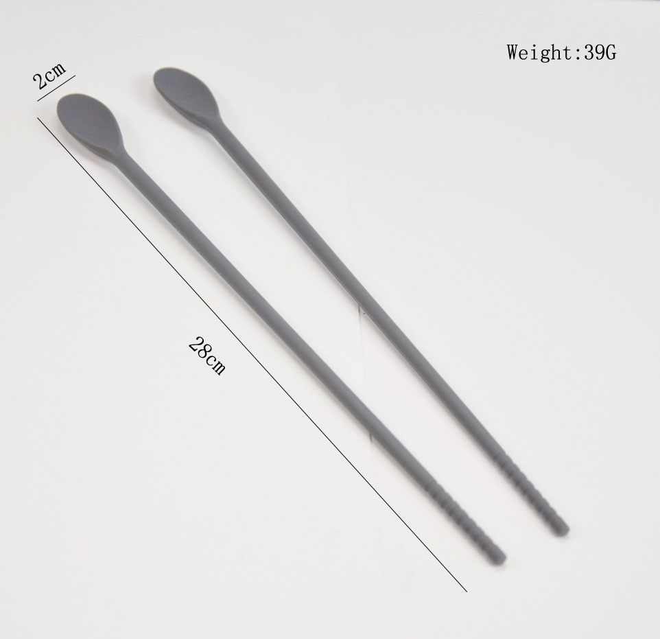 

Food Grade Silicone Chopsticks Set Korean Chopsticks Non-slip Anti Scald Tableware