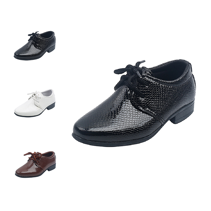 

Sneakers ULKNN Boys' Leather Shoes Spring Autumn Kid's Lace up Children's Single Students Black Performance 98 221130