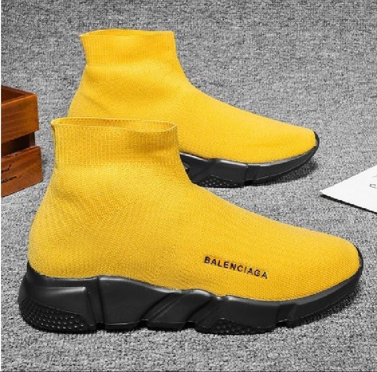 

2023 Casual Sock Shoes Oversized Comfort Sole Mens Womens Platform Trainers Hommes Leather Trainer Black Glitter Knitted Chaussures Triple Espadrilles a3