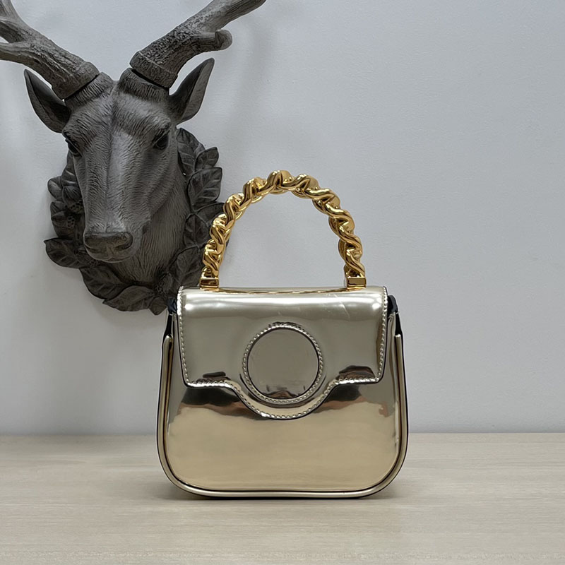 

Patent Leather Mini Bag 9 A Women Handbags Top Quality Thick Chain Bags Flap Card Holder Wallets Purse Genuine Leathers Clutch Bags Head of Metal Queen Magnetic Buckle, Not sold separately