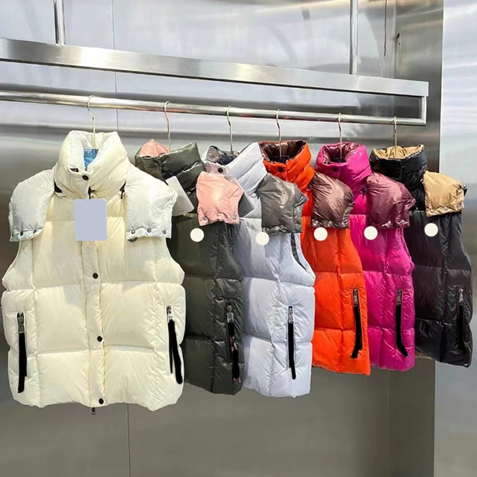 

maya Designer mens down jacket vest Embroidered badge womens French brand puffer vest To keep warm vests, Supplement (not shipped separately)