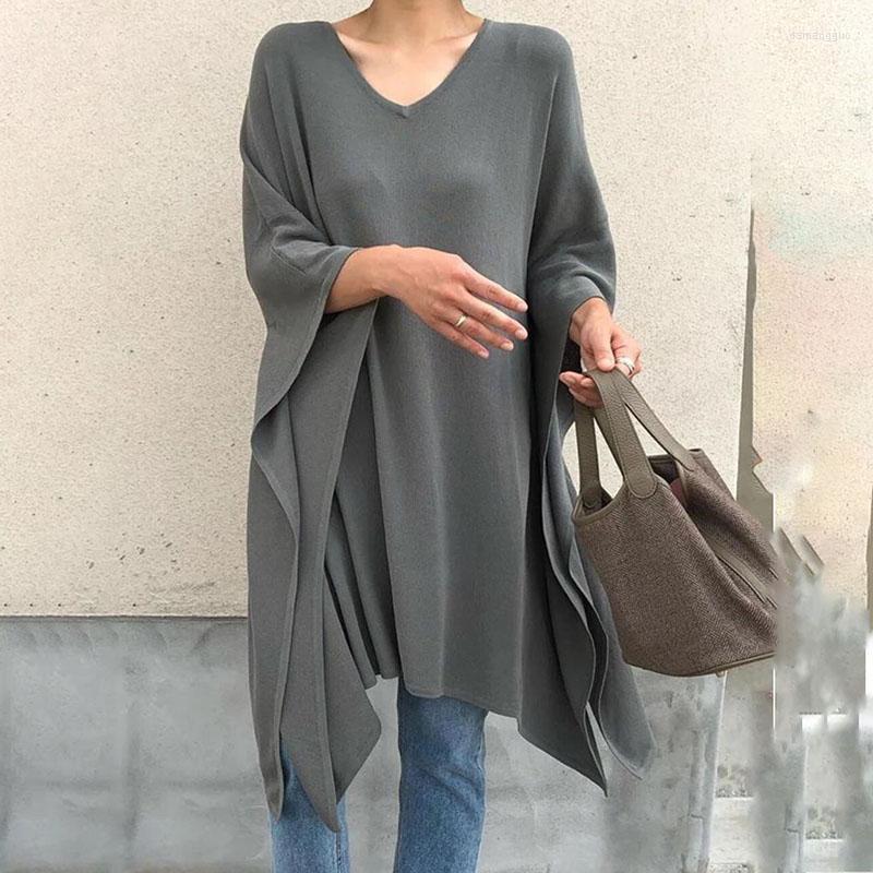 

Women' Blouses Women' & Shirts Women Korean Fashion Clothing Womens Tops Plus Size Harajuku Clothes Irregular Loose Top Bat Sleeve, Beanpaste