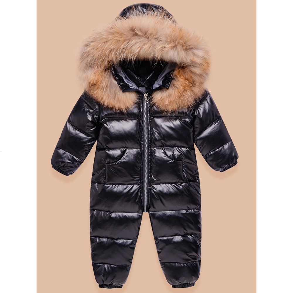 

Down Coat Baby Overalls Jacket Real Fur Boy Jumpsuits Toddler Girl Clothes Snow Suit Winter Thick Infant Overcoat Kids Romper TZ457 221201, Silver fake fur