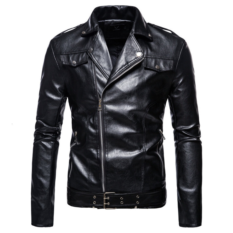 

Men's Leather Faux ERENEJIAN Fashion Motorcycle Jacket Brand Designer Biker Outerwear Knight Tops Coat Plus Big Size -5XL 221201, Black