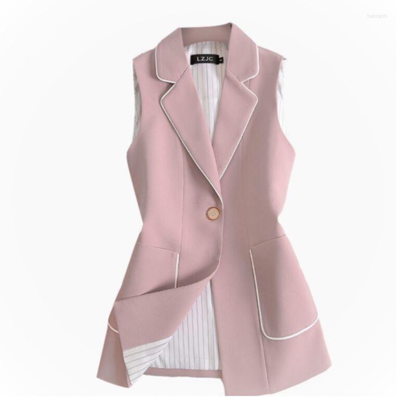 

Women's Vests Spring Autumn Ol Vest Women One Button Slim Waistcoat, Black