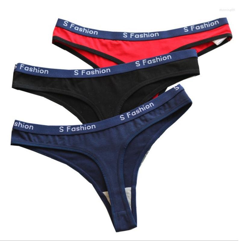 

Women's Panties 3pcs Sexy G-String Cotton Soft Women Thong Seamless Briefs Transparent Low Rise Waist Fashion Lady, Blue red peanch