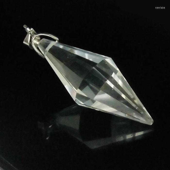 

Pendant Necklaces Natural Clear White Crystal Pendulums For Dowsing Reiki Chakra Healing Crystals Charms Necklace Filigree