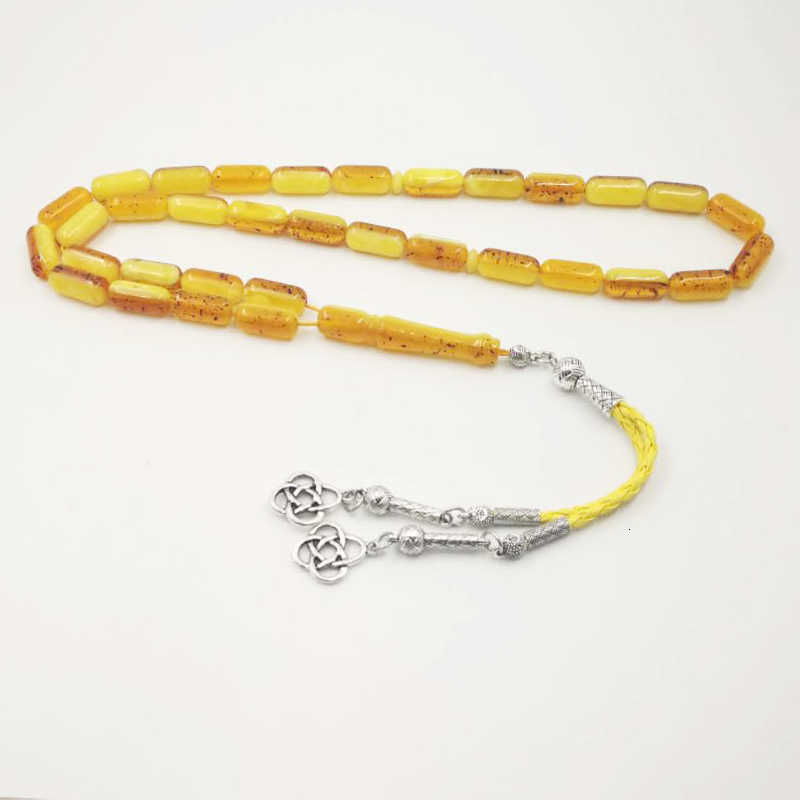 

Bracelet Chain Man Resin Tasbih Ambers Color Rosary Muslim Luxurious Tesbih 33 Beads Misbaha Islam s