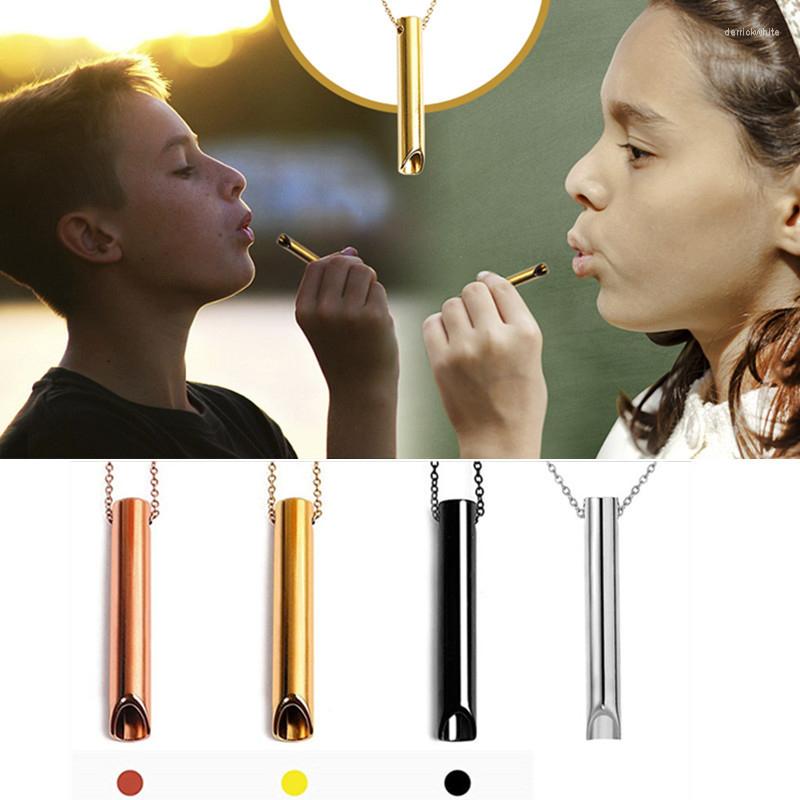 

Pendant Necklaces Shift Decompression Necklace Stainless Steel Meditation And Mindfulness Sports Festival Regulation Breathing Accessories