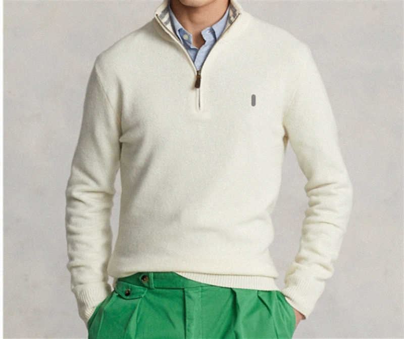 

Designer Mens sweaters printed knit pullover polo loose sweater knitted zipper long sleeve fashion pony Top F7BN#