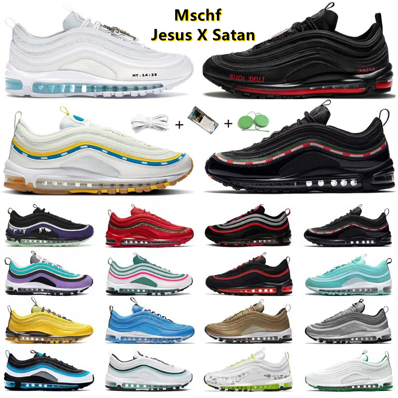 

97 Running Shoes Men Women 97s Sean Wotherspoon Triple Black White Sail Wolf Grey Silver Gold Bullet University Red Halloween Mens Trainers Outdoor Sports Sneakers, Color#5