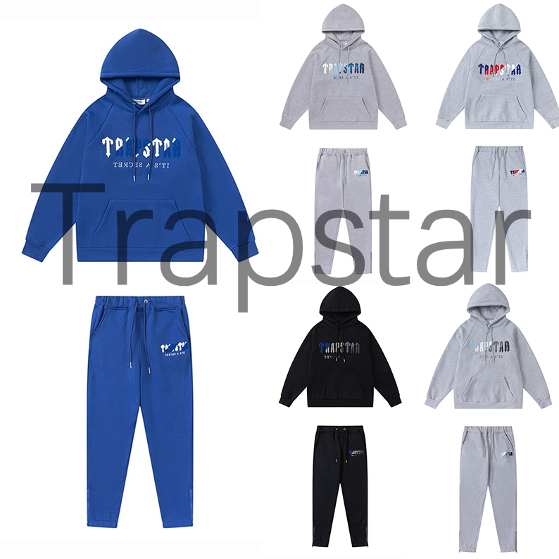 

Trapstars top quaility warm tracksuit set hoodie full rainbow towel embroidery decoding fleece hooded sportswear men and women sportswear suit zipper trousers, 18