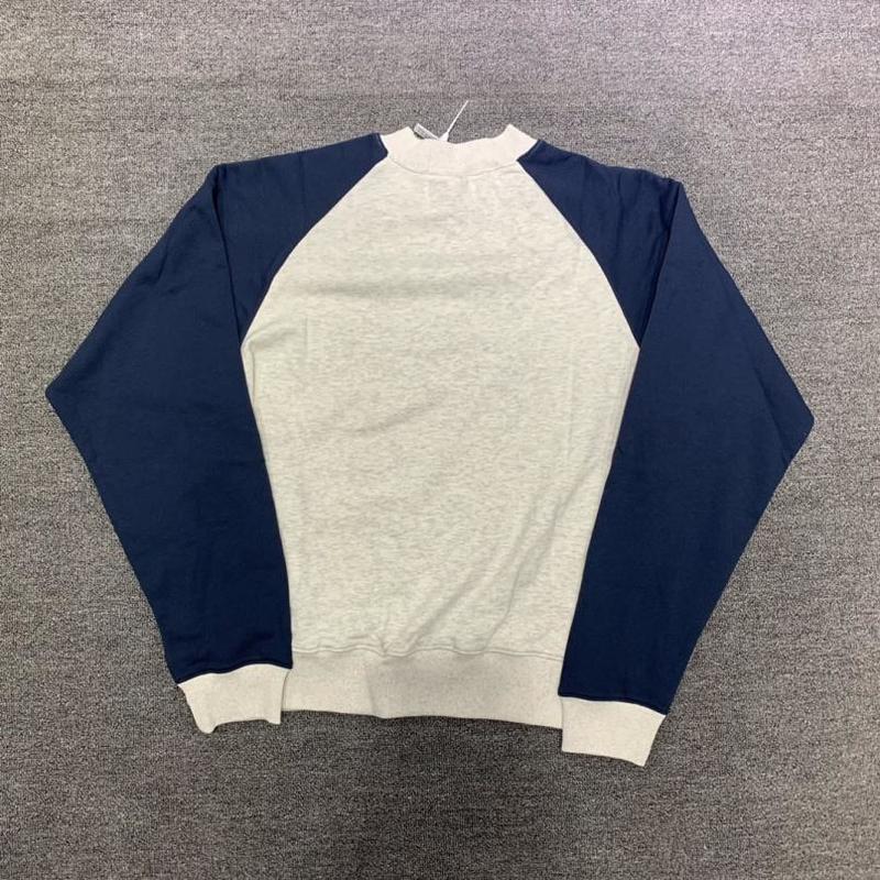 

Men' Hoodies Lengan Tambal Sulam 23SS Jahitan Tudung Pria Wanita Ukuran Katun Motif Pullover Mode Gugur Musim Dingin Percikan Kecil