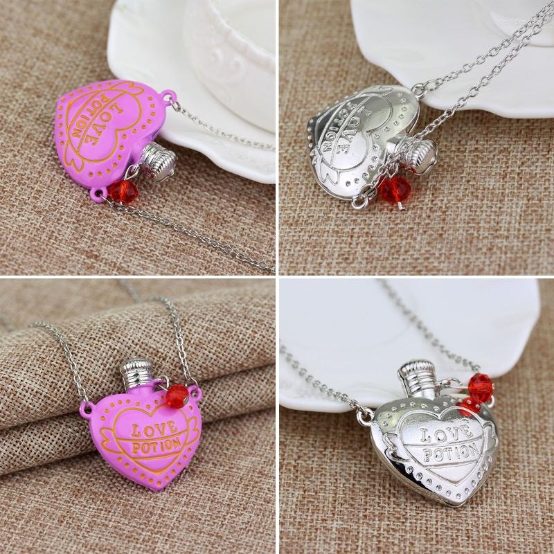 

Pendant Necklaces Valentine's Day Gifts Simple Fashion Love Potion Little Bottle Necklace Peach Heart