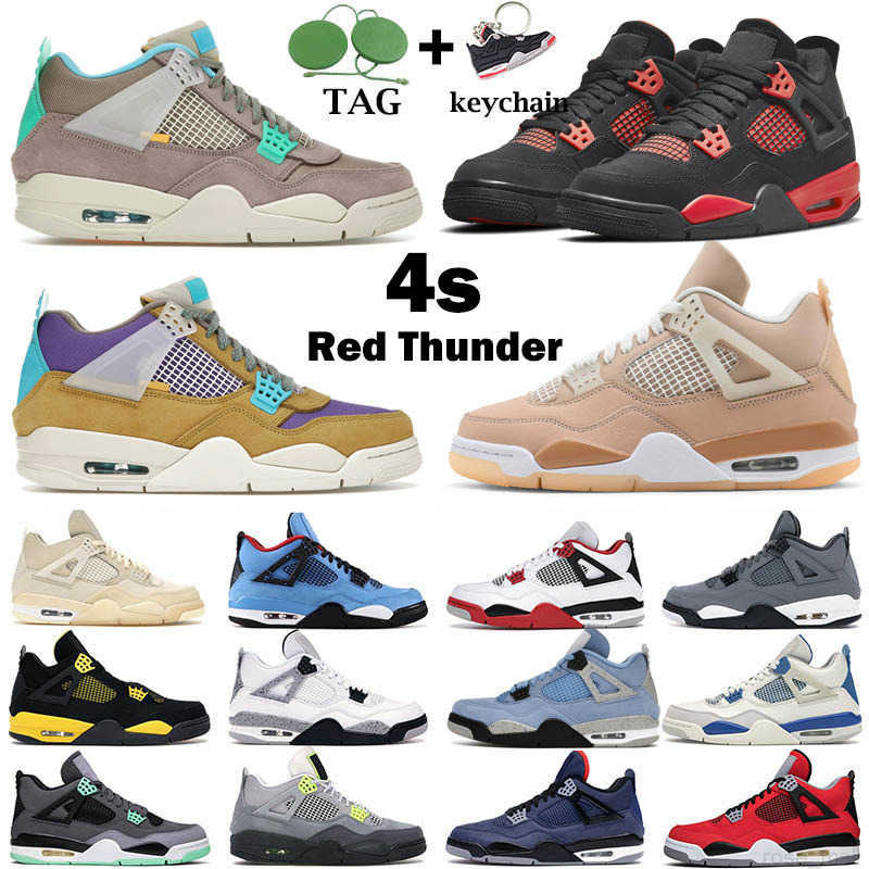

Basketball Shoes Mens Trainers Sports Cool Grey Guava Ice White Cement Taupe Haze Sail Royalty Men Women Jumpman 4S Red Thunde 4 Shimmer