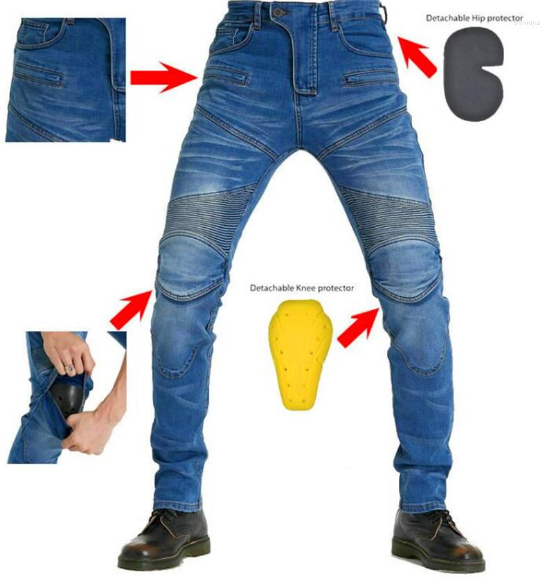 

Motorcycle Apparel Leisure Pants Off-road BRAND Fashionable 4 Season Trousers Riding Jeans With Protective Equipment Knee