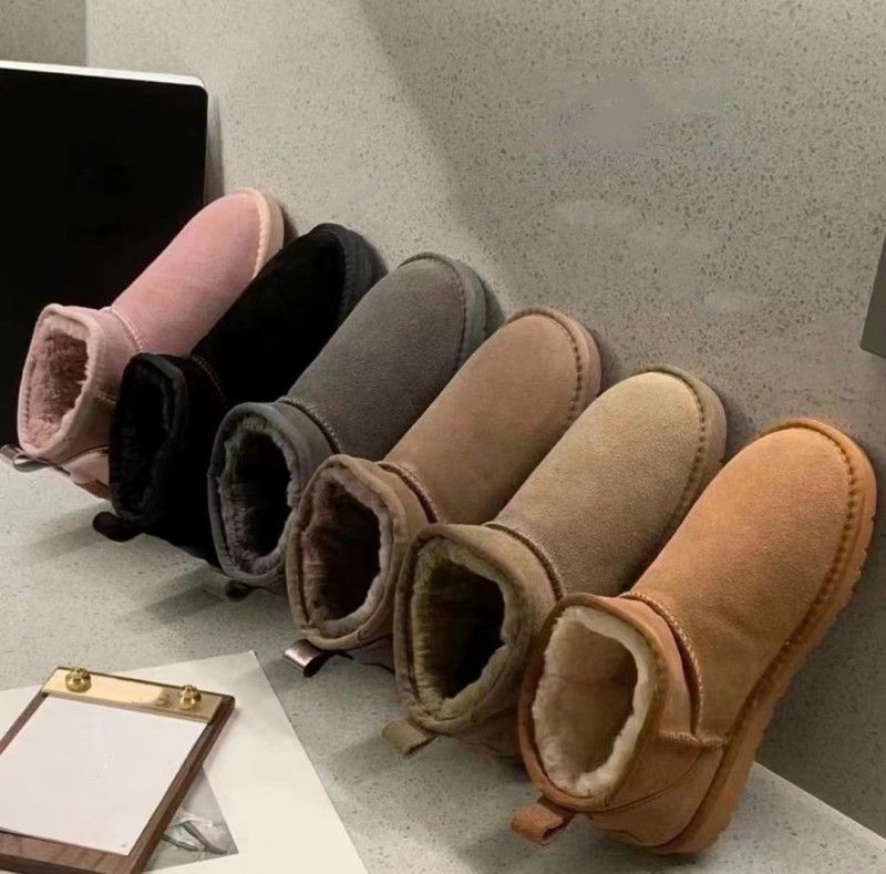 

Designer Womens Snow Boot Australia Classic Mini Boots Men Women Ankle Snows Fashion ultra platform Maroon Reindeer Color uggitys Warm bootes