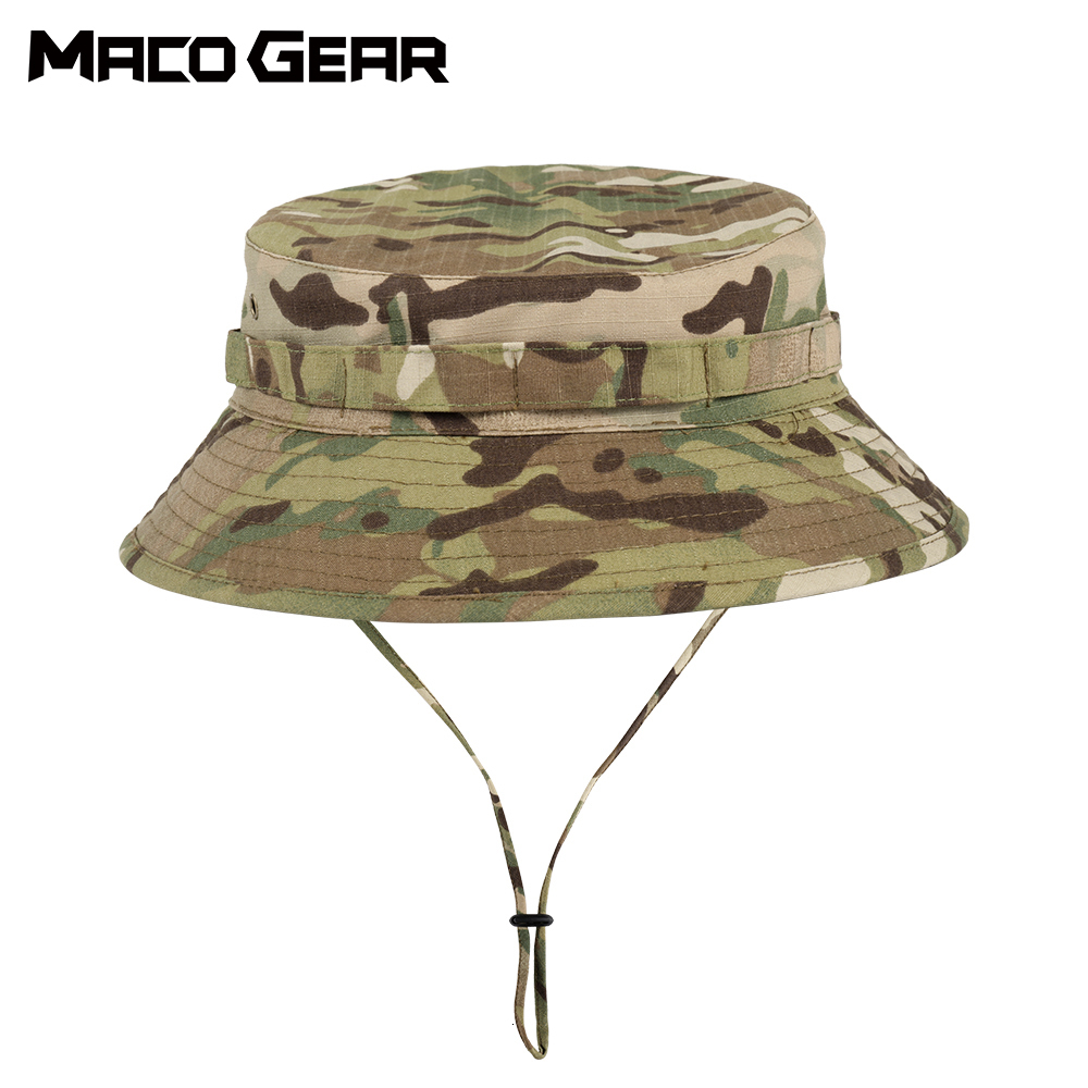 

Outdoor Hats Camouflage Tactical Cap Military Boonie Bucket Hat Camo Sports Climbing Fishing Hiking Hunting Army Panama Men 221201, 02