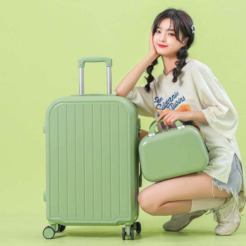 

Suitcases 2022 Password Travel Suitcase On 360° Mute Wheels Luggage Set Trolley Bag Women Carry Cabin Cosmetic