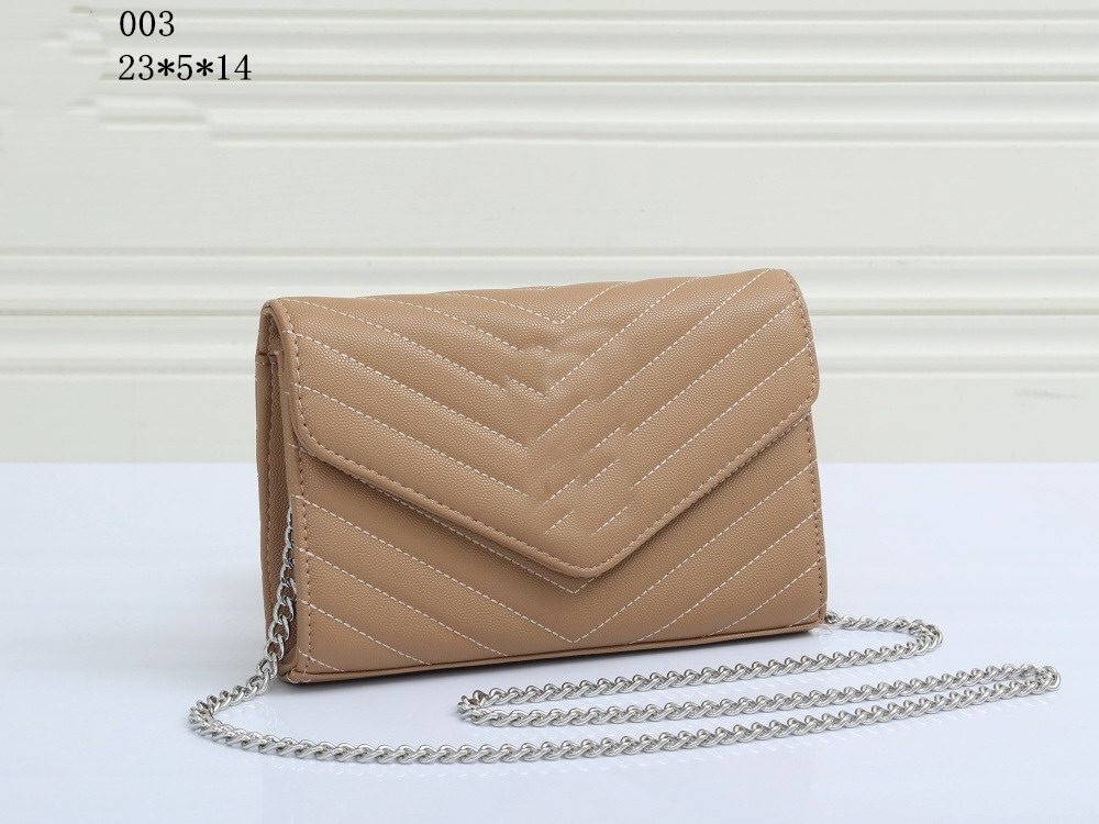 

Chain luxury Designers Handbags Women Bag Fashion Shoulder Leather wallet Cross Body Clutch Plain Lady Totes Zipper hasp Envelope Handbag purse, No bag