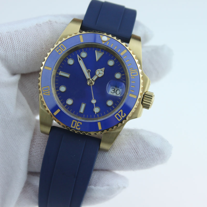 

Fashion men's watches 44MM large dial automatic calendar mechanical automatic watch rubber strap