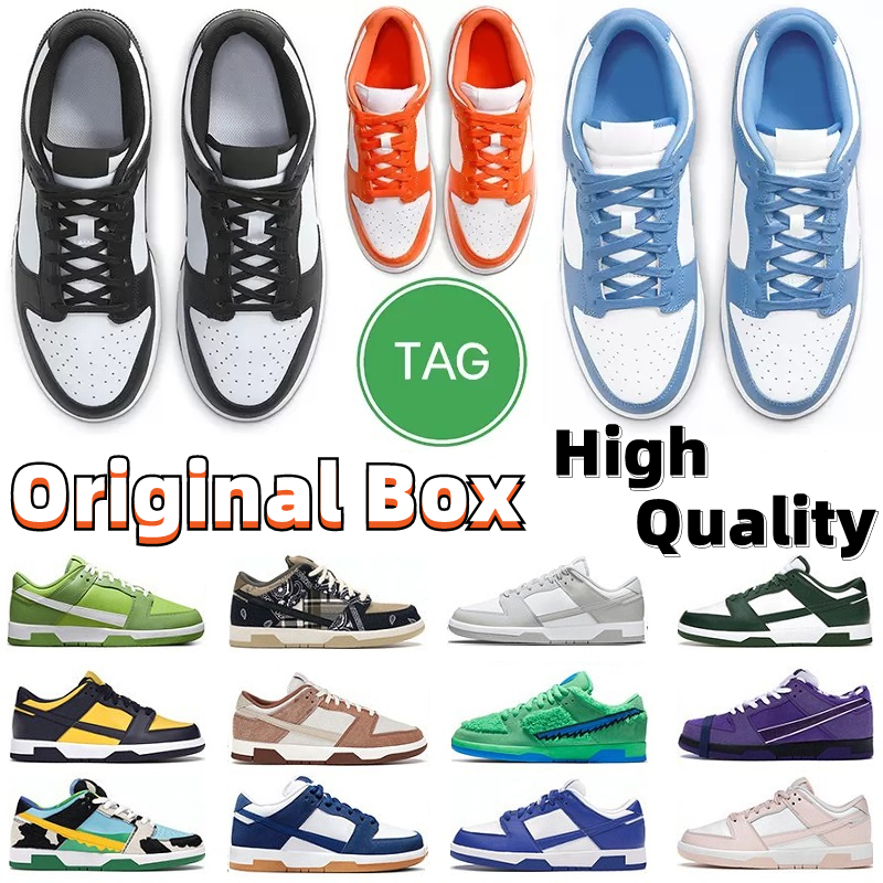 

With Box Running Shoes Trainers Sports Sneakers Panda Pink Team Green White Black Georgetown Sail Coast 2022 Lows Unc Strangelove Chicago Gai Men Women, 48