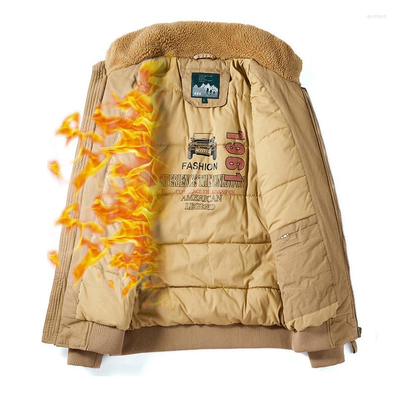 

Men's Down Autumn Winter Jacket Men Parkas Korean Fashion Padded Coat Thick Warm Cotton Bomber Clothing Large Size -5XL, Army green