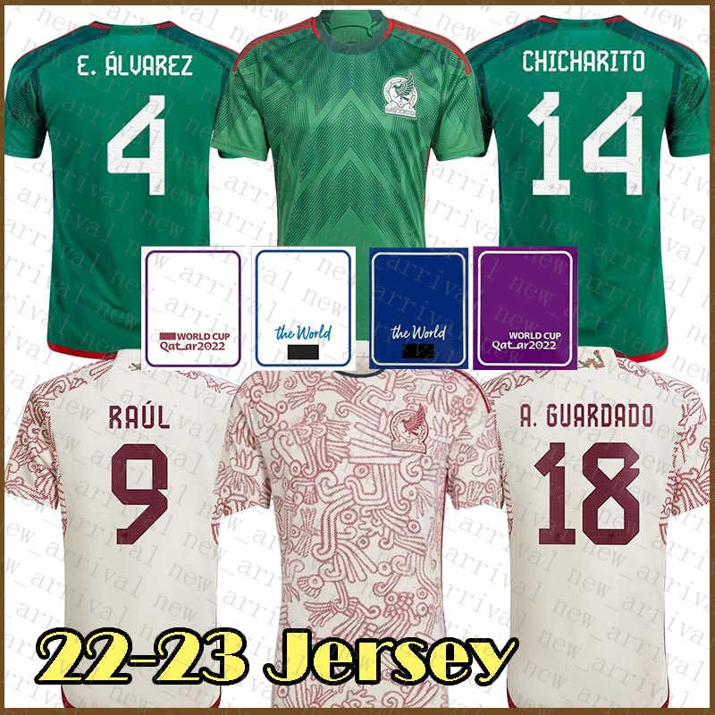 

H04 Mexico Mens Soccer Jersey E. ALVAREZ Football shirt RAUL Kids Kit CHICHARITO A. GUARDADO Uniform H. LOZANO O.PINEDA C. VELA, Patch+kids(size:xxs-xxl)moxige