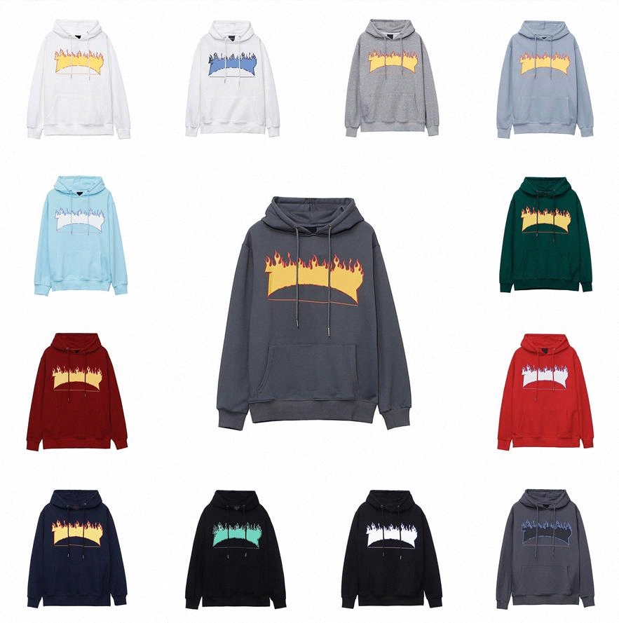 

Mens hoodies Flame long sleeve printed pullover designer women hip hop hooded clothing Top 42ol#
