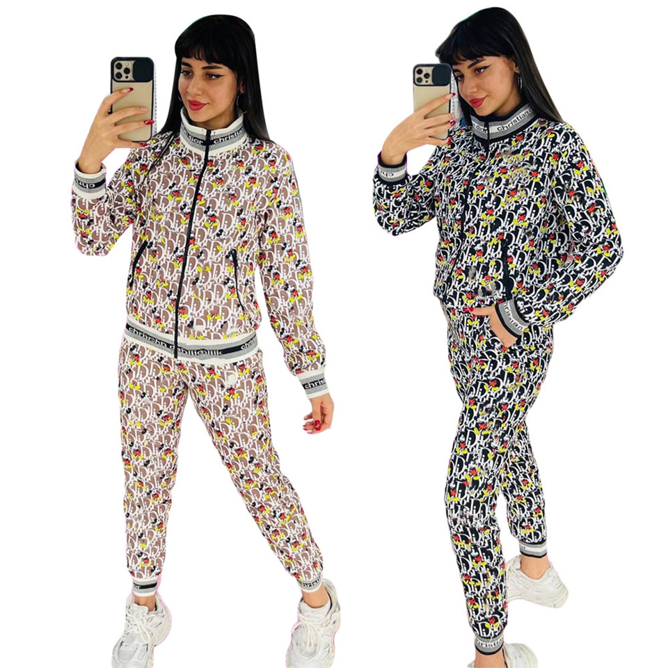 

Desiger brand Wholesale Two Piece Set Women Outfits Fall Winter Pullover Hoodie Pants Mathing Sets Outwork Tracksuits Sportswear DHL 8857, Black