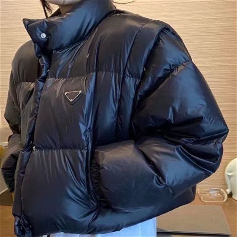 

womens jacket designer coat short down jackets Fashion Outerwear warm coats Sleeve can be taken apart to make vest women jacketwoman, Black