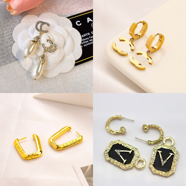 

Stud Earings Fashion Designer Earrings Women Earing Charm party wedding Stainless Steel Alloy Birthday Gift Luxury Classic Brand