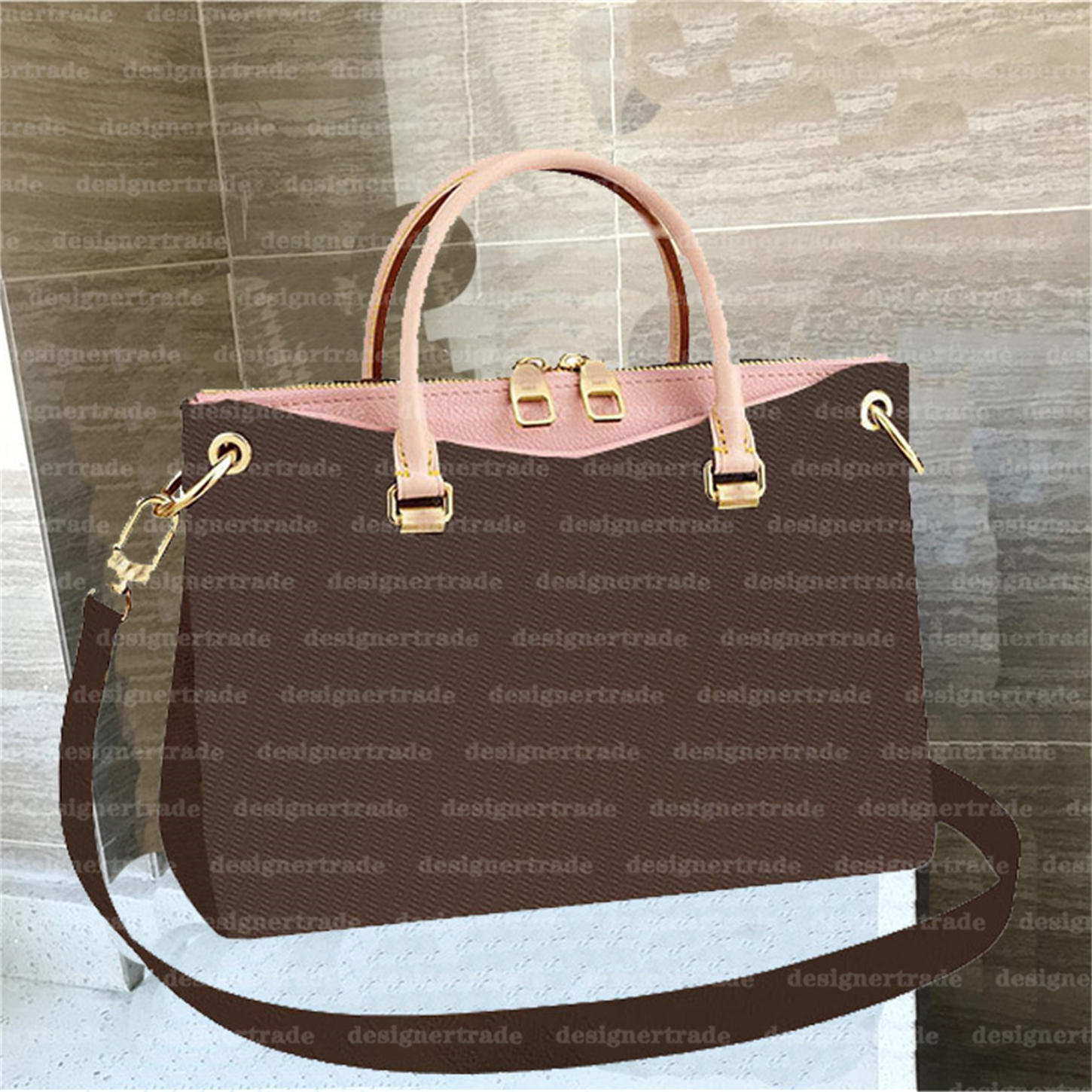 

On The Go Tote Luxury Clutch Totes Designer Women Classic Leather Handbags Fashion Pouch Shopping Travelling Travel Bags Designertrade, #wb02
