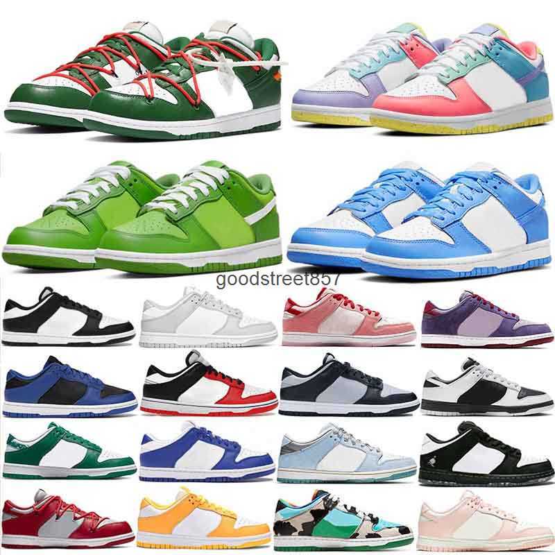 

Men Women shoes Casual sneakers White Black Panda Grey Fog UNC GAI Varsity Green Laser Orange Syracuse Mummy Coast Candy mens flat, Box