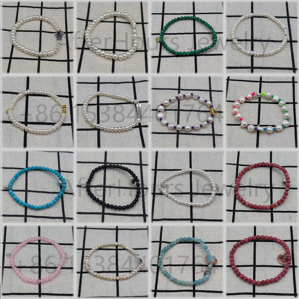 

Bracelet Chain 2023 Style Popular 925 Silver Quartz Dyed Magnesite Icon Color Pearl Bear Diy Jewelry Light Luxury Free Delivery
