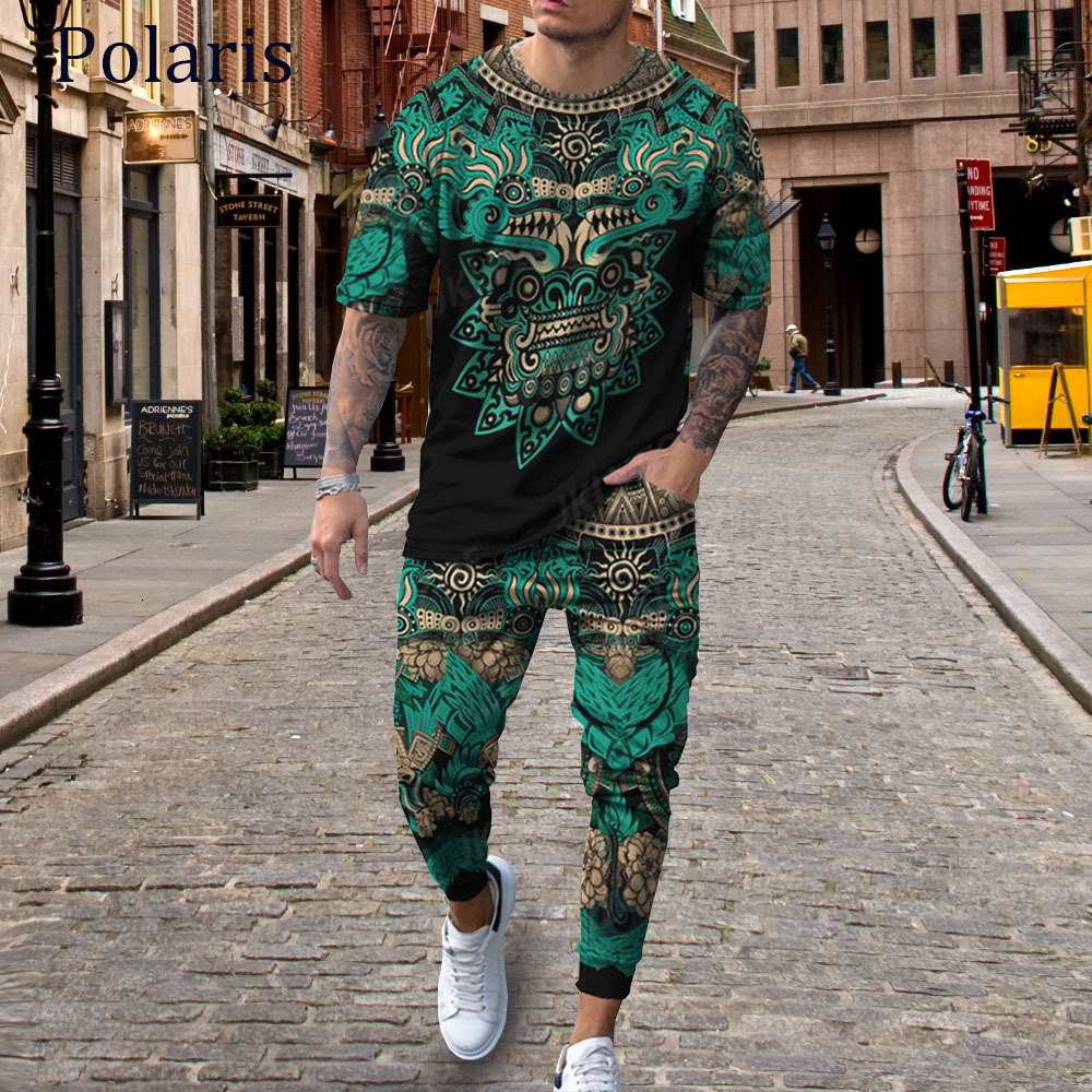 

Men's Tracksuits Vintage T Shirt Trousers Set 2 Piece Sportwear Tracksuit Men Long Pants Summer Fashion Clothes Harajuku Style Joggers Sport Suit 221201, Ts6664