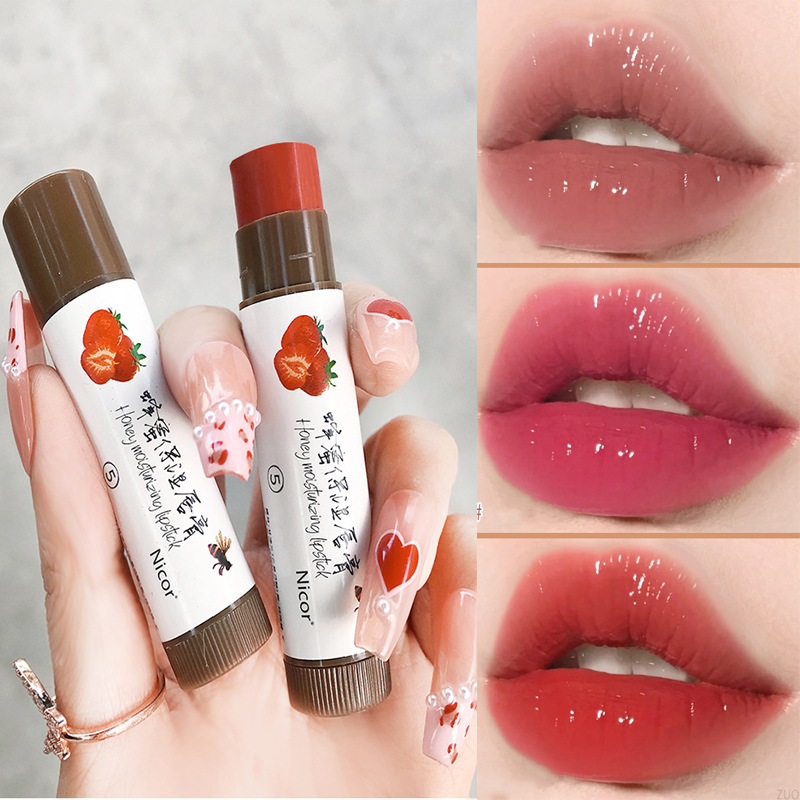

Color Changing Lip Balm Fruity Scent Non-Stick Cup Moisturizing Anti-cracking Lasting Lipstick Women Makeup Cosmetic Maquillaje, 01 plum 1pcs
