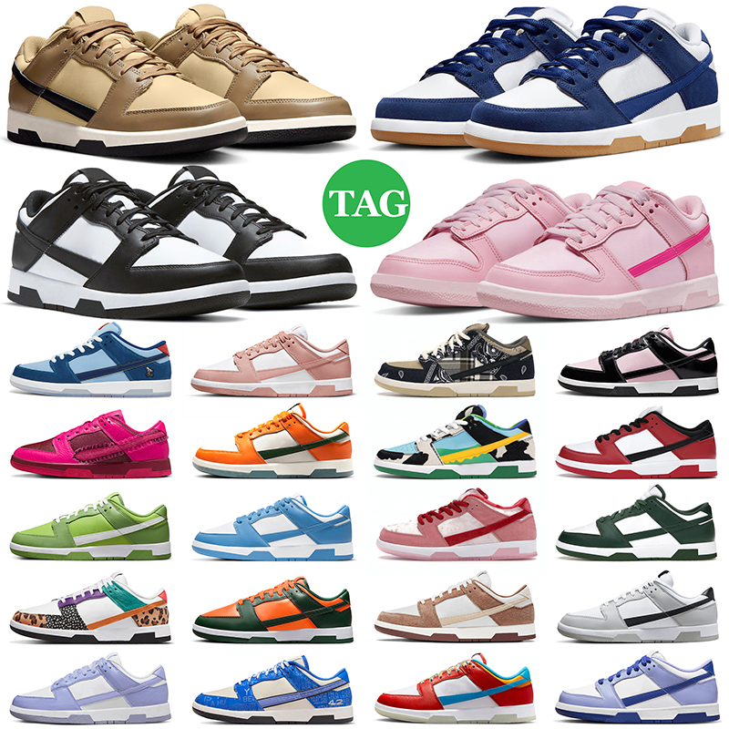 

Reverse Panda Pink Designer Casual Shoes GAI Chicago Dark Driftwood Womens Mens Trainers Outdoor Sports Sneakers, Shades of green