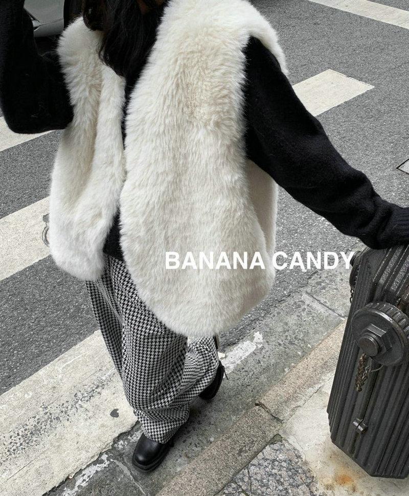 

Women's Vests Solid Simple Fur Vest Tweed Coat Sleeveless, Camel