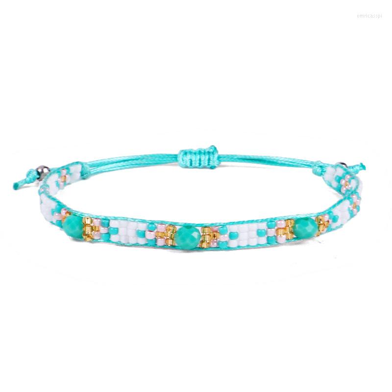 

Charm Bracelets Handmade Adjustable Bohemian 7 Color Seed Beads Lucky Crystal Bracelet For Women Beach Party Jewelry