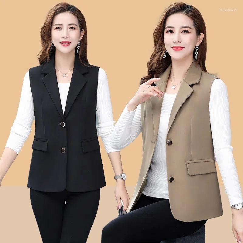 

Women's Vests Women's Blazer Spring Autumn 2022 Casual Suit Jacket Vintage Sleeveless Jackets Ladies Vest Coat Female, Khaki